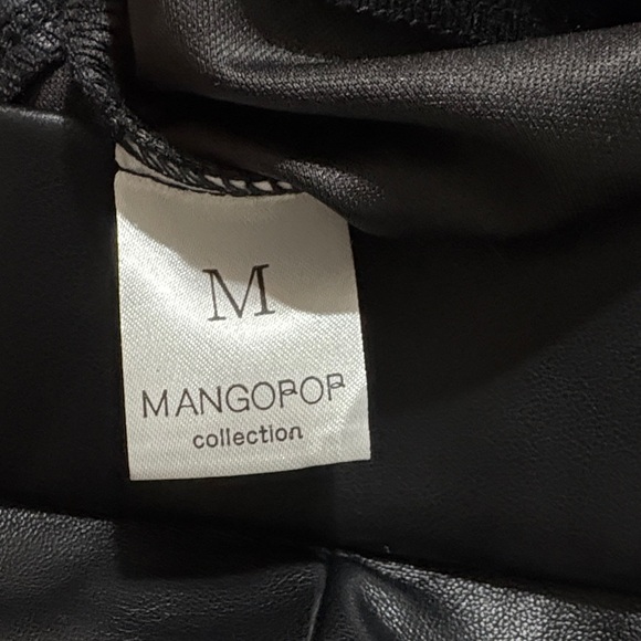 Mangopop Faux Black Leather Skirt - Picture 2 of 6